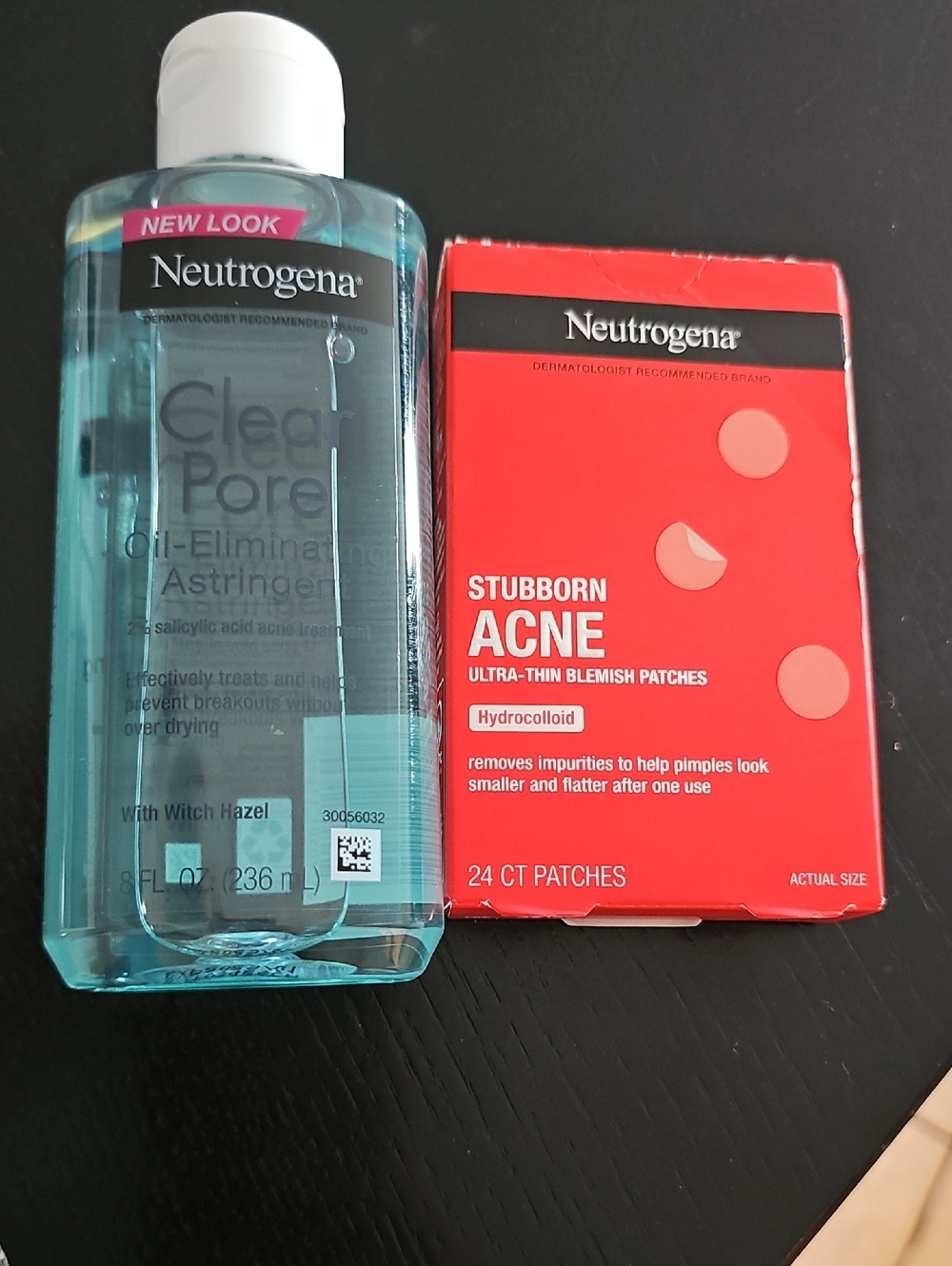 Bundle Neutrogena Blue  Clear Pore Astringent and Stubborn Acne Patches